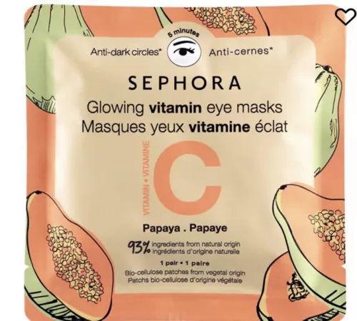 Sephora Collection Vitamin Eye Mask Bio Cellulose Papaya + Vitamin c Anti Dark