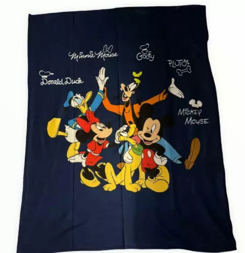 Disneyland Paris Mickey Mouse and friend fleece throw blanket