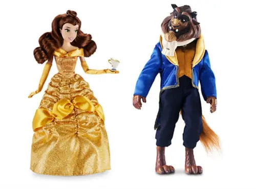 Disney Store Princess Belle Chip and Beast Classic Doll Set