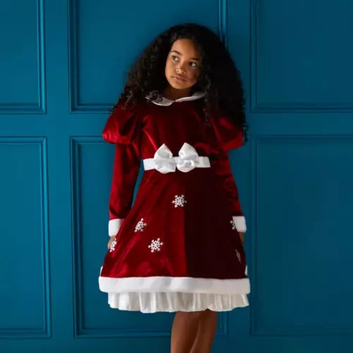 Disneyland official Minnie Mouse Red Santa Christmas Costume Girls
