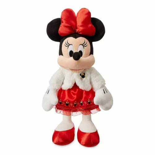 Disney Store Original Minnie Mouse Deluxe Christmas Soft Plush Toy