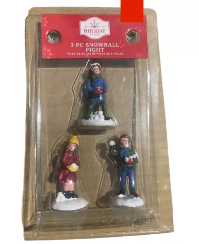 Holiday Time Snowball fight holiday time decoration Figures ornaments