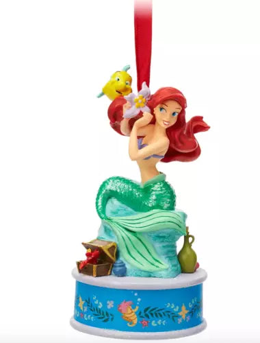 Disney The Little Mermaid Ariel with Flounder musical Ornament