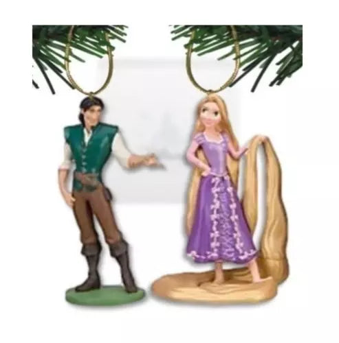 Disney store Rapunzel & Flynn pair Christmas Tree Ornament