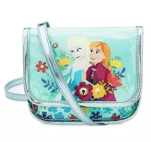 DISNEY STORE AUTHENTIC Frozen Anna & Elsa Crossbody Bag Girls Purse