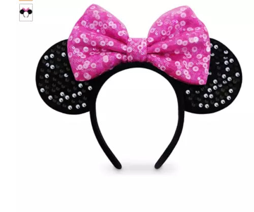 Disney Store Official Minnie Mouse Ear Pink Headband for Girls