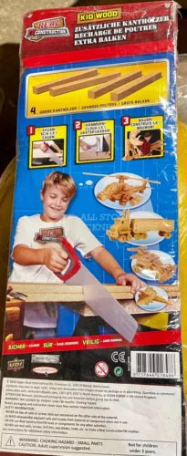 Real Construction Kid Wood Extra Log Toys. Saw it Nail it Build It