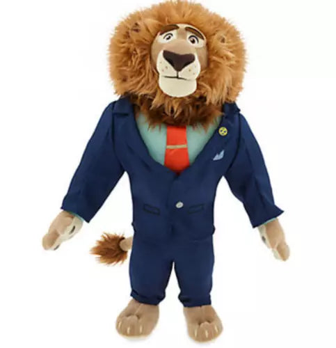 Disney Zootropolis Zootopia Mayor Leodore Lion heart Soft Plush Doll Toy