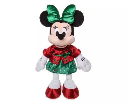 Disney Store Original Minnie Mouse Deluxe Christmas Soft Plush Toy