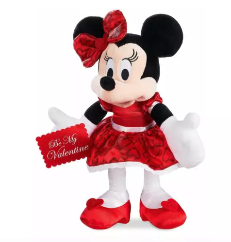 Disney Store Minnie Mouse Sweetheart Be Mine Valentine Medium Soft plush doll