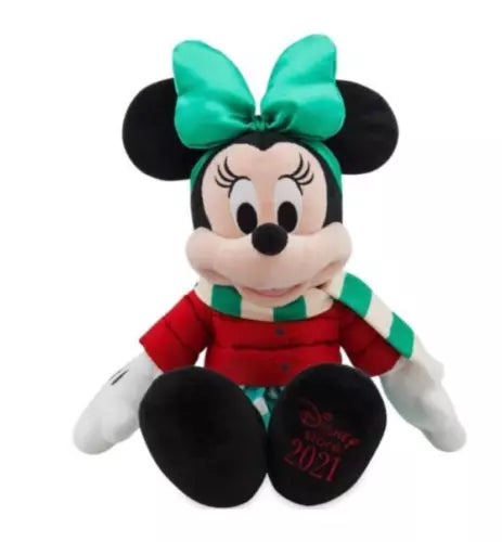 Disney Store Minnie Mouse Holiday Cheer Christmas Medium Soft Plush
