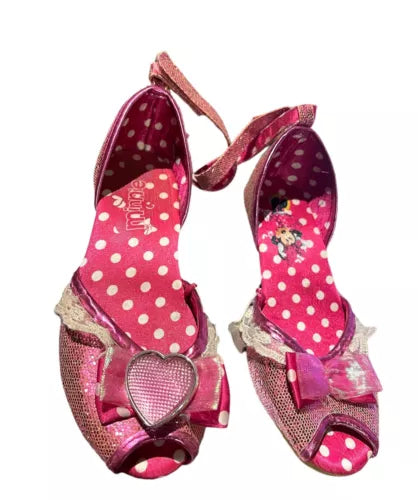 Authentic Disney Store Minnie Mouse Pink polka dot costume shoes