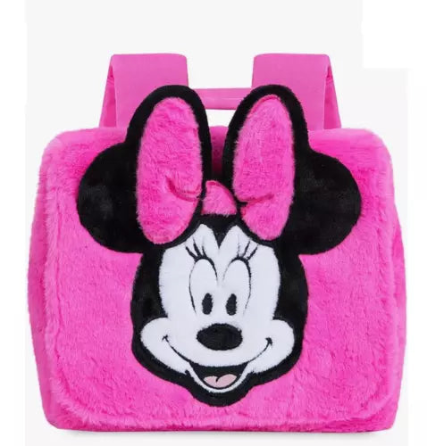 Disney Store Minnie Mouse plush soft Furr backpack for Girls kids Pink