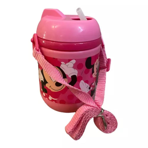 Disney store Minnie Mouse small Pink plastic water bottle