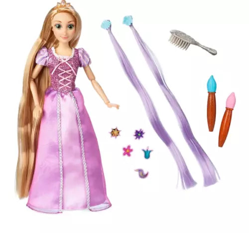 Disney Store Rapunzel Hair Colour Play Doll with accessories