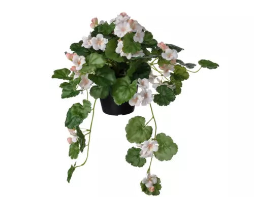 New FEJKA Artificial potted plant, in/outdoor Geranium/hanging light pink