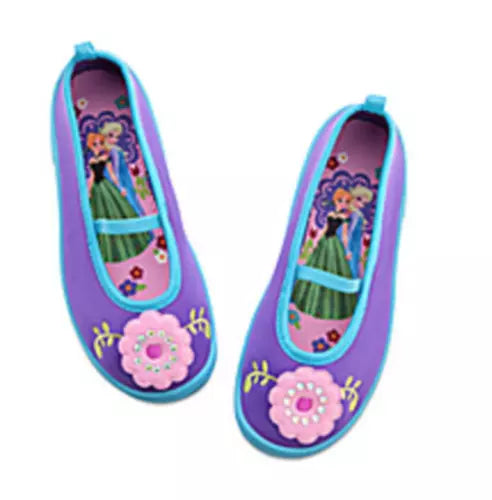 DISNEY STORE Anna Elsa Frozen BEACH Shoes Flat for Kids Girls