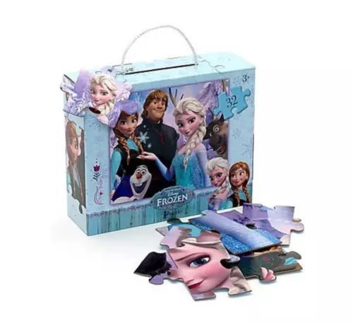 Disney Store Frozen Glitter Puzzle Elsa Anna Olaf Kristoff Kids