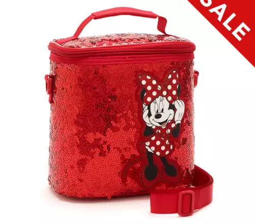 Disney Store Authentic Minnie Mouse Red Sequin Lunch Bag