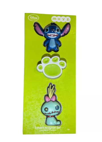 Disney store official Lilo & Stitch Scrump foot print mxyz 3 Fridge magnet set