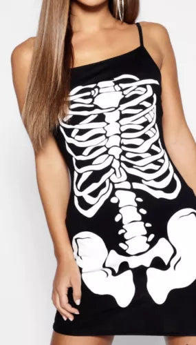 Halloween Skeleton Dress Women