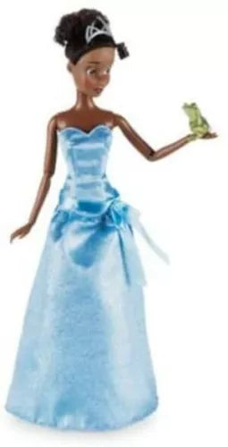 Disney Store Tiana Classic Doll with a glittering blue dress