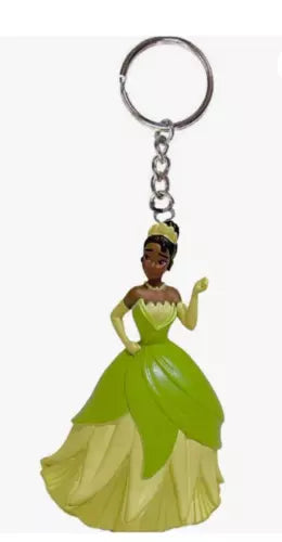 Disney Tiana PVC Figurine by Princess and The frog Green Keychain / keyring