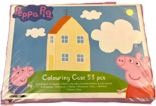 Peppa Pig Colouring case 53 pc Set crayons