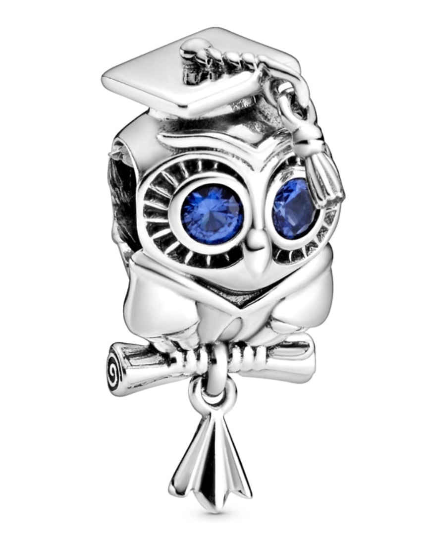 Pandora Wise Owl Graduation Charm