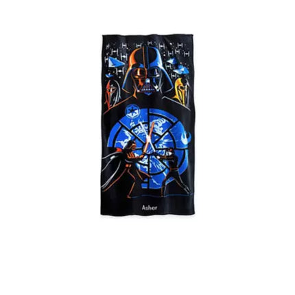 DISNEY PARKS-STAR WARS-AIRCRAFT & Vehicle Beach Towel / Blue and White