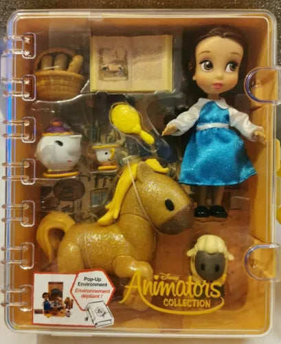 DISNEY ANIMATORS' COLLECTION BELLE MINI DOLL PLAYSET