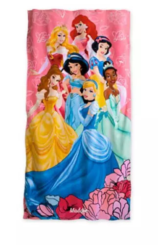 Disney store Princess beach bath towel Belle Tiana Aurora Ariel Cinderella