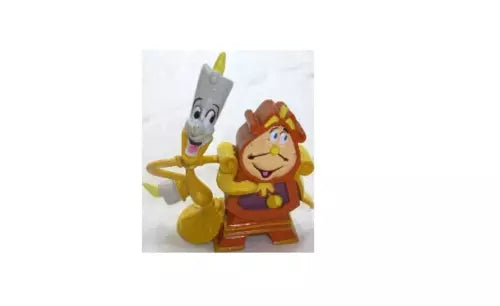 Disney Store Beauty and the Beast Lumiere and Cogsworth PVC Figure Cake Topper