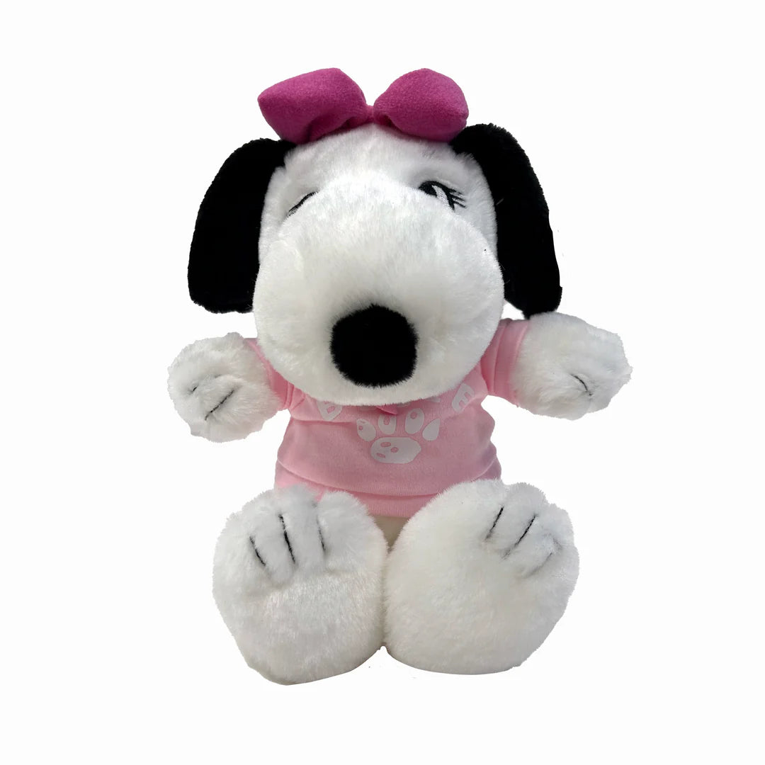 Peanuts Snoopy Belle Sister In Pink Shirt Plush Stuffed Animal Soft Toy