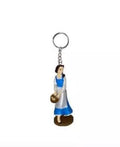 Disney Princess Belle Blue Figurine with basket keychain/ keyring
