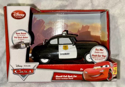 Disney Pixar Cars Sheriff Pull Back Racing Car