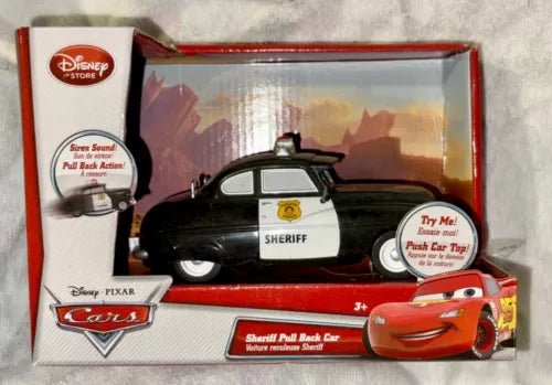 Disney Pixar Cars Sheriff Pull Back Racing Car