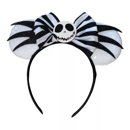 Disney Jack Skellington Halloween Black And White Headband