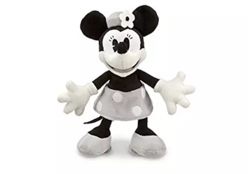 Disney Minnie Mouse Black and White Collectible Plush Soft Doll