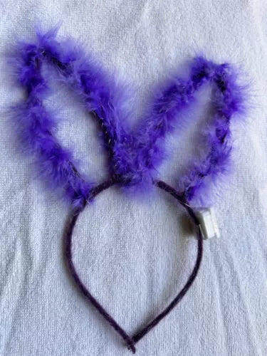 Faux Rabbit Ears Flashing Led Headband Purple