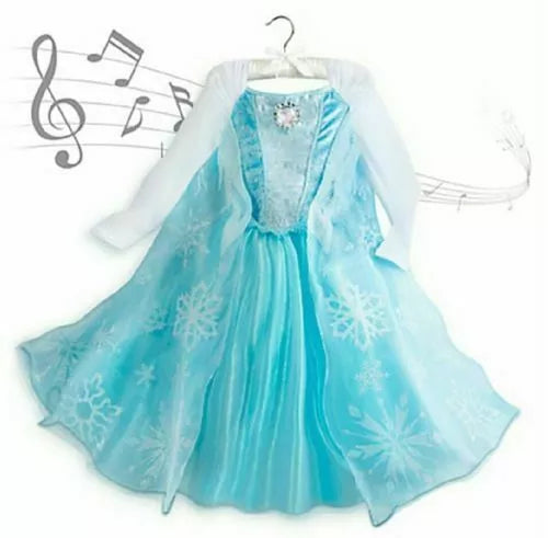 Disney store  Frozen Elsa Singing Musical Costume Gown