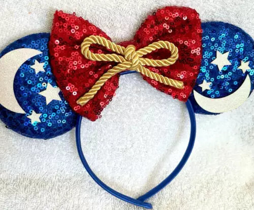 Mickey Mouse Wizard blue sequence glitter ears headband