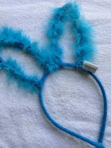 Faux Rabbit Ears Flashing Led Headband Party Easter Gift One size BLUE Colour