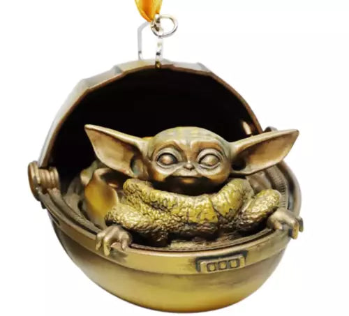 Disney Store Bronze Mandalorian The Child Hanging Ornament