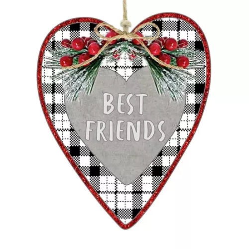 Best Friends Cement Christmas Ornament
