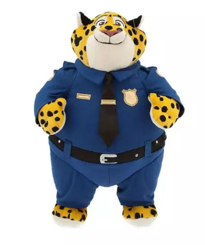 Disney official Zootopia Police cheetah Clawhauser Officer Plush soft toy