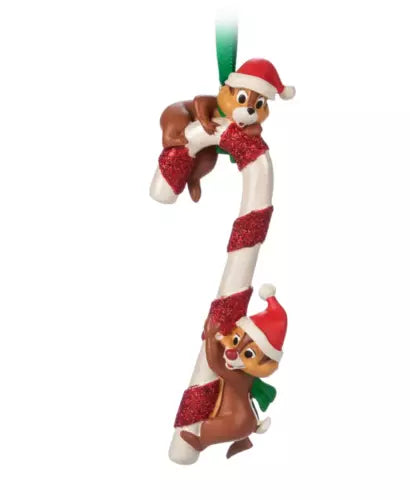 Disney Store chipmunks  Chip ‘n’ Dale w candy Festive hanging Ornaments