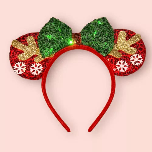 Disney Minnie Mouse  Reindeer Christmas Party Halloween Headband Kids