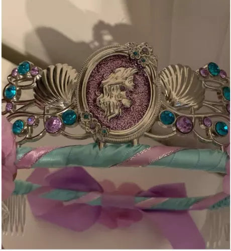 Disney Store Princess Ariel The Little Mermaid Crown Tiara Fancy dress FLORAL