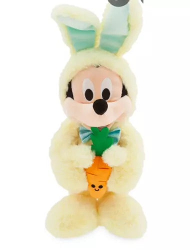 Disney Store Mickey Mouse Easter holding carrot Medium Soft plush doll Toy